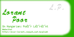 lorant poor business card